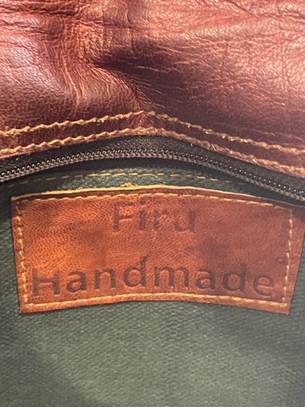 Vintage Chocolate Brown Leather Satchel with Buckle - Picture 9 of 11